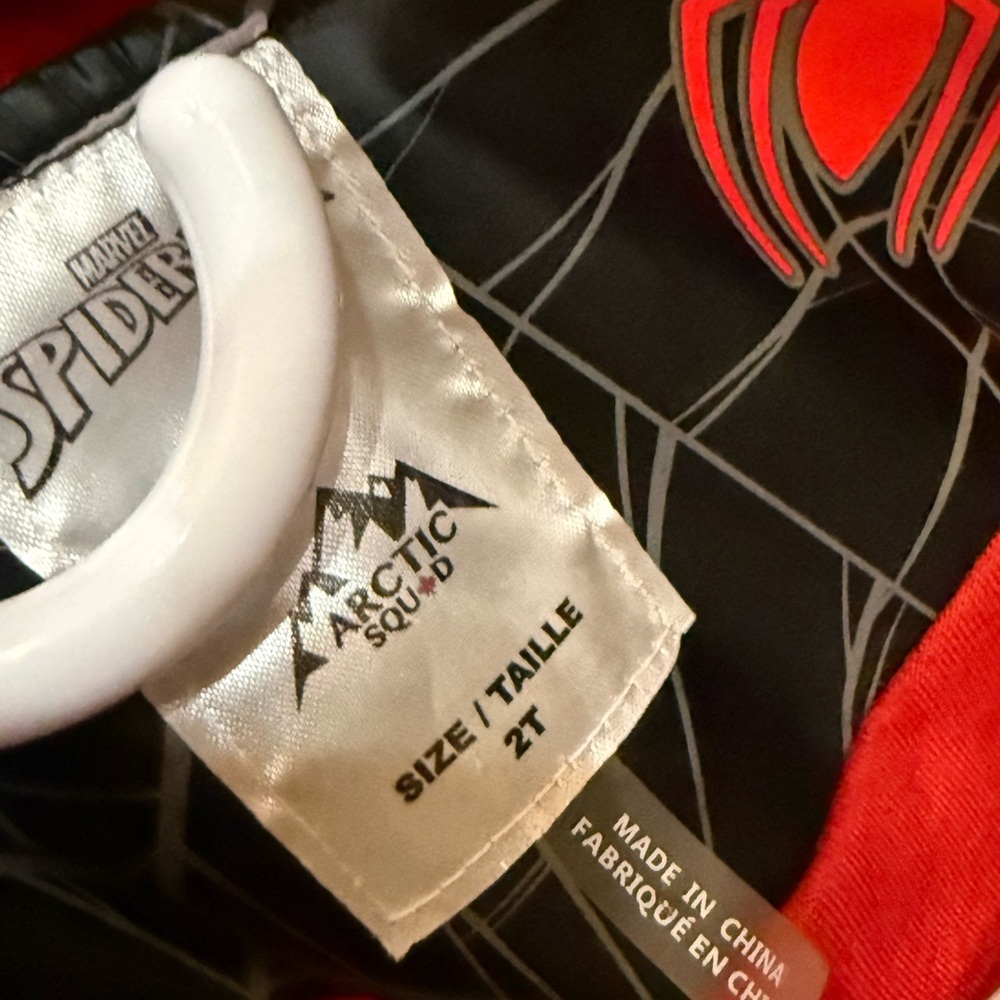 Marvel Spider-Themed Raincoat - Black and Red - Picture 2 of 2